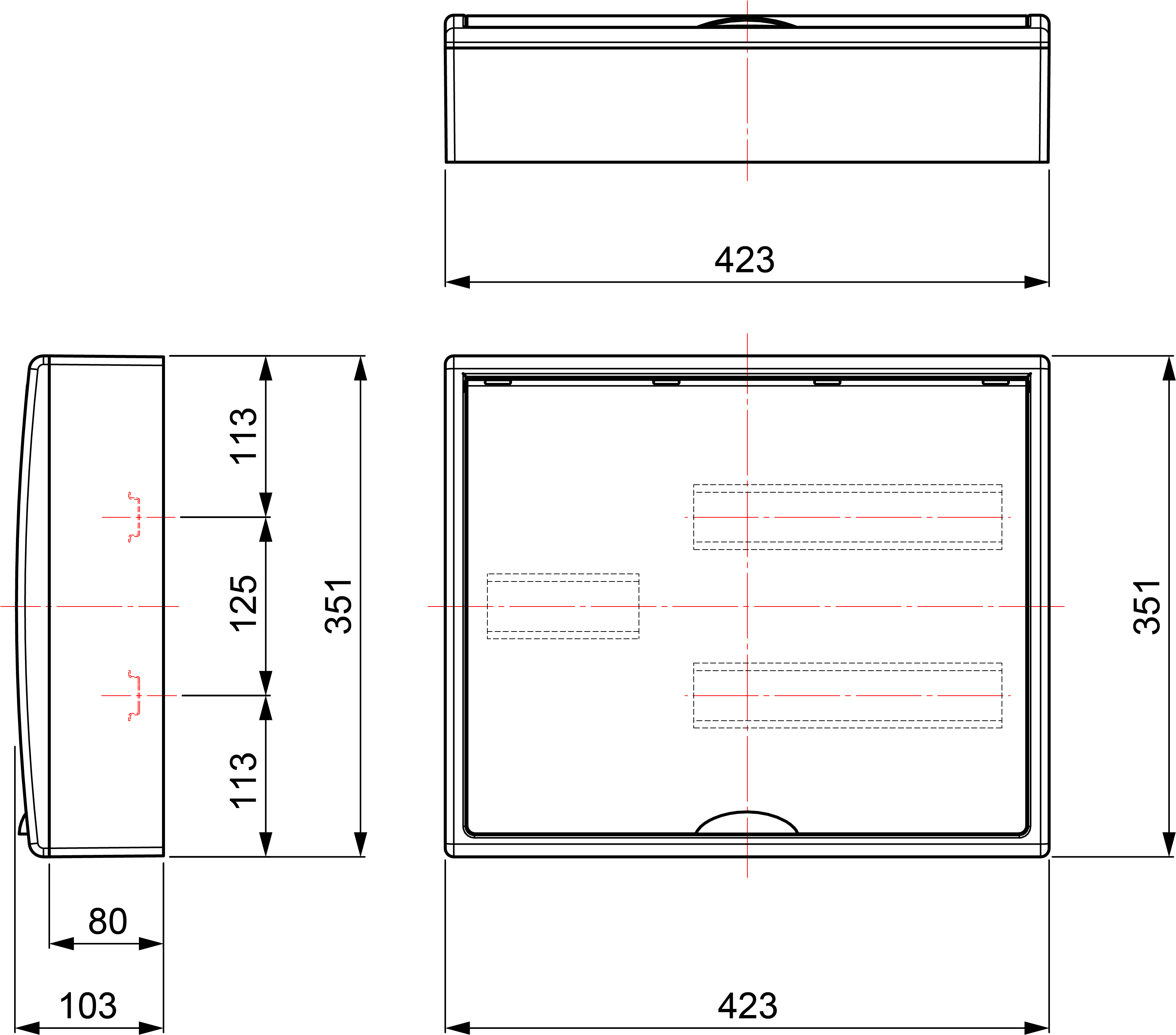 Cuadro de Distribución Exterior de superficie para 10 elementos  preinstalado. - DYER JAHEMA, S.L.